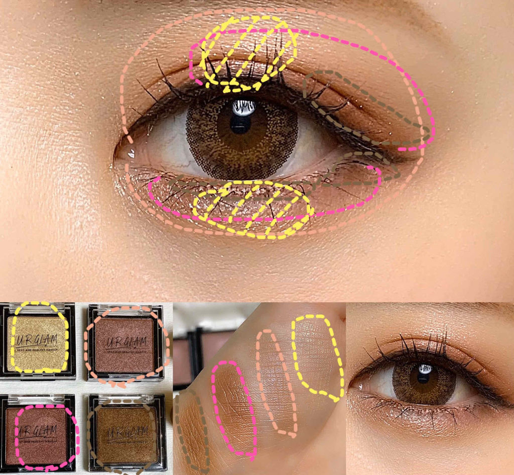 UR GLAM　POWDER EYESHADOW ダークブラウン〈マット〉/U R GLAM/単色アイシャドウを使ったクチコミ（2枚目）