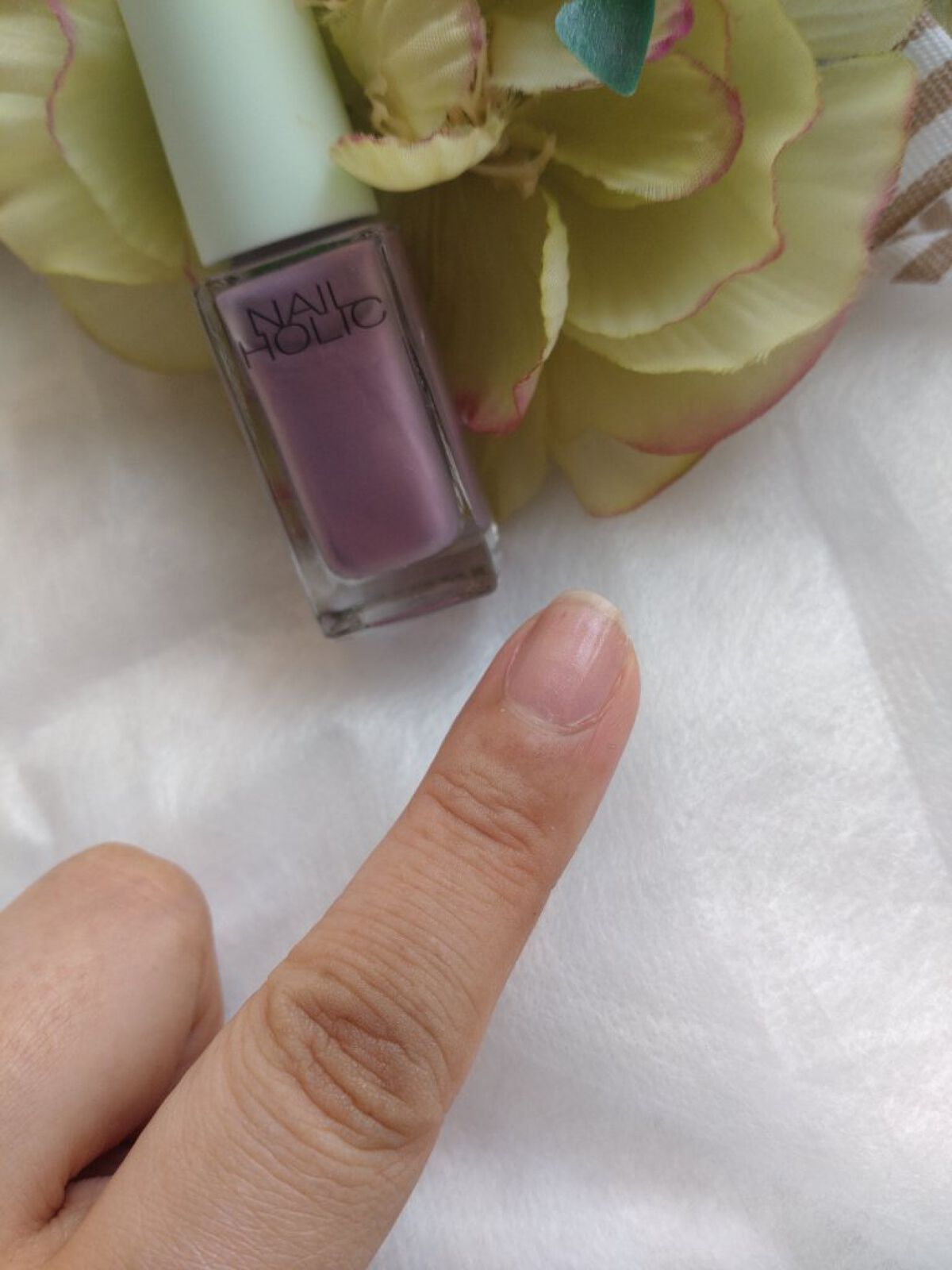 ネイルホリック リミテッドカラー Matte Macaron PU124 ブルーベリー/ネイルホリック/マニキュアを使ったクチコミ（3枚目）