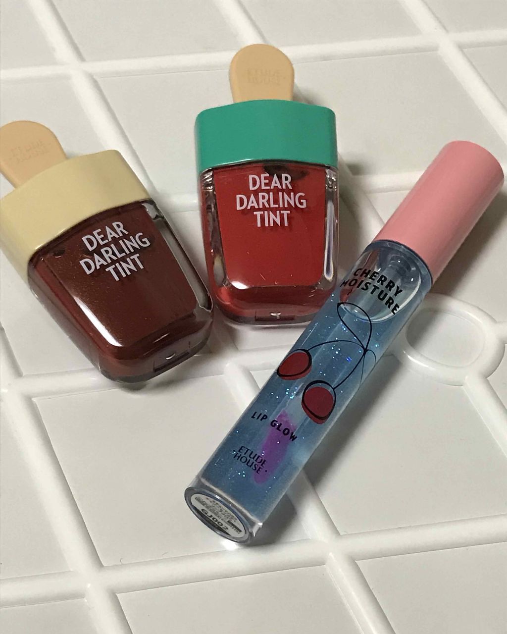 ディアダーリン ウォータージェルティント (アイスティント)/ETUDE/口紅を使ったクチコミ(2枚目)