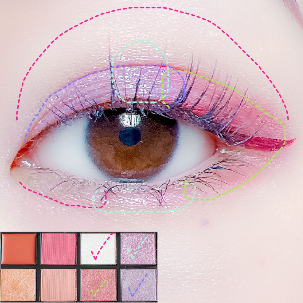 コンパクトアディクション “エターナル イン ピンク”/ADDICTION/アイシャドウパレットを使ったクチコミ（2枚目）