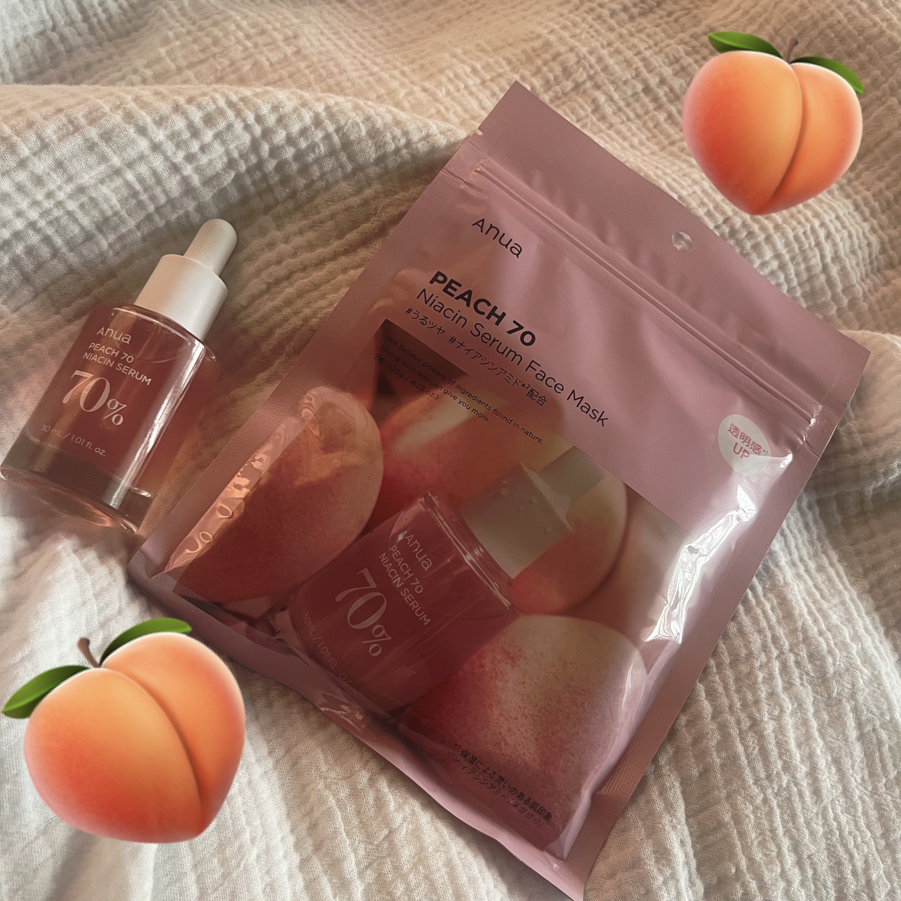桃70％ナイアシンシートマスク/Anua/シートマスク・パックを使ったクチコミ（1枚目）