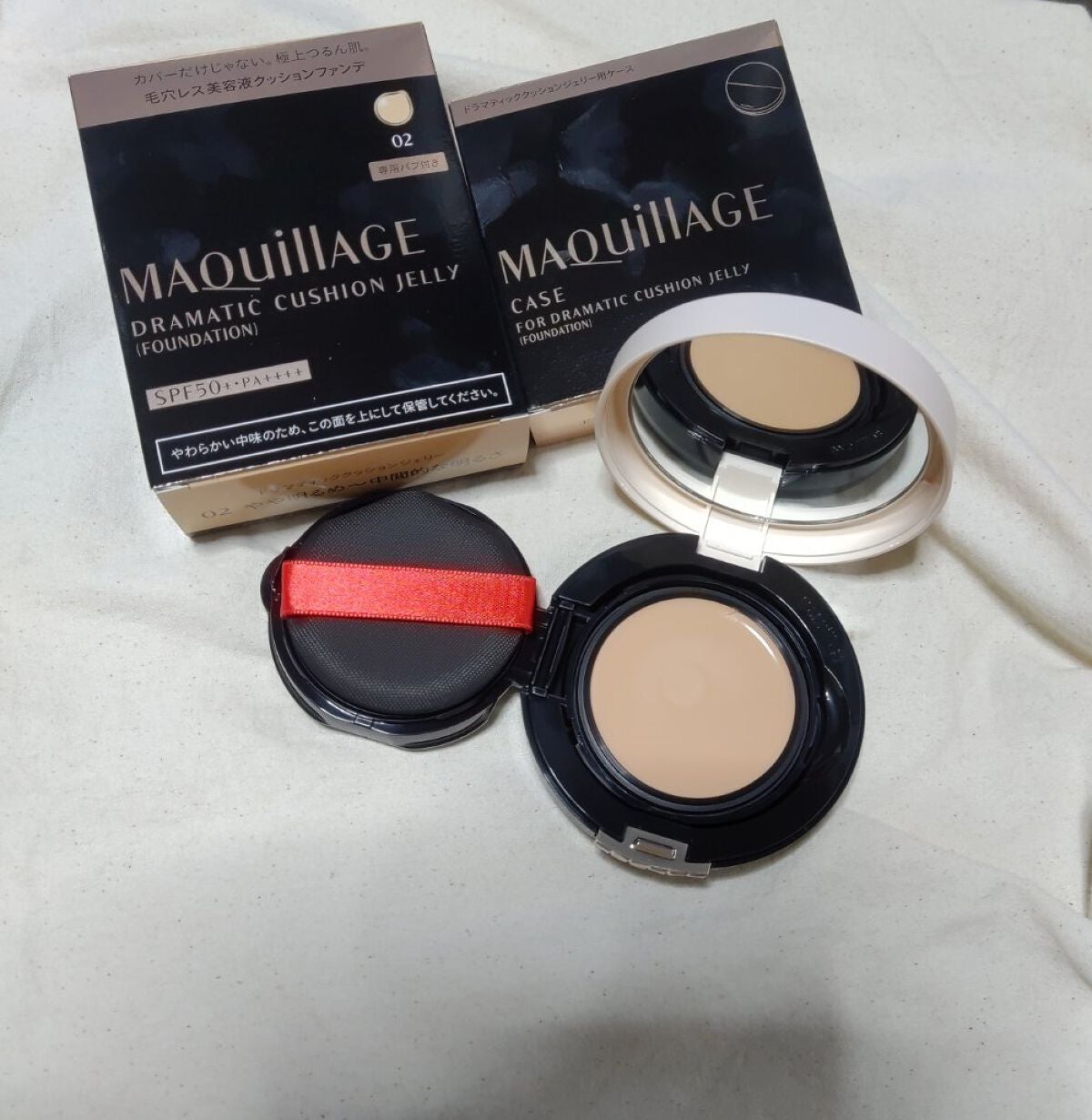 ドラマティッククッションジェリー/マキアージュ/クッションファンデーションを使ったクチコミ(1枚目)