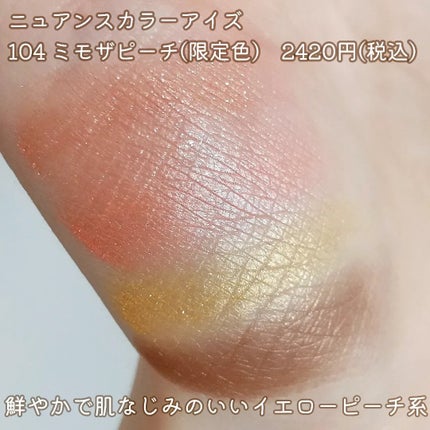 ニュアンスカラーアイズ 104 ミモザピーチ/Enamor/アイシャドウパレットを使ったクチコミ(2枚目)
