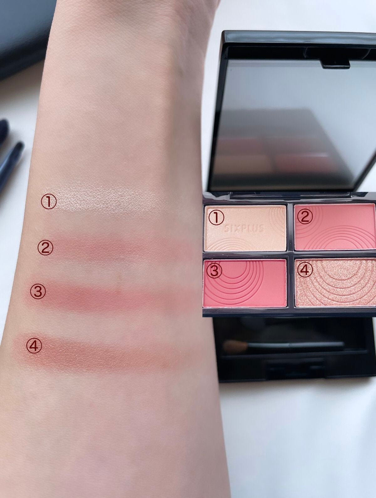 SIXPLUS 4色アイシャドウ/SIXPLUS/アイシャドウパレットを使ったクチコミ(8枚目)