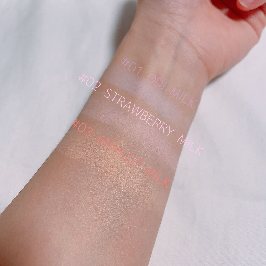 ベターザンチーク W03 アプリコットミルク(APRICOT MILK)/rom&nd/パウダーチークを使ったクチコミ（2枚目）