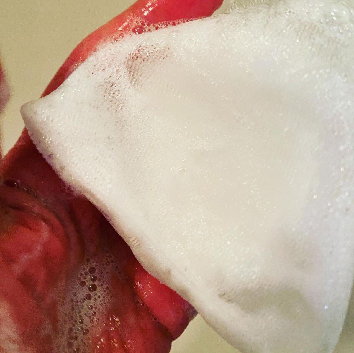 きのひも on LIPS 「SKIN1004まゆ石鹸泡立てネットつき。早速使ってみました。..」(4枚目)