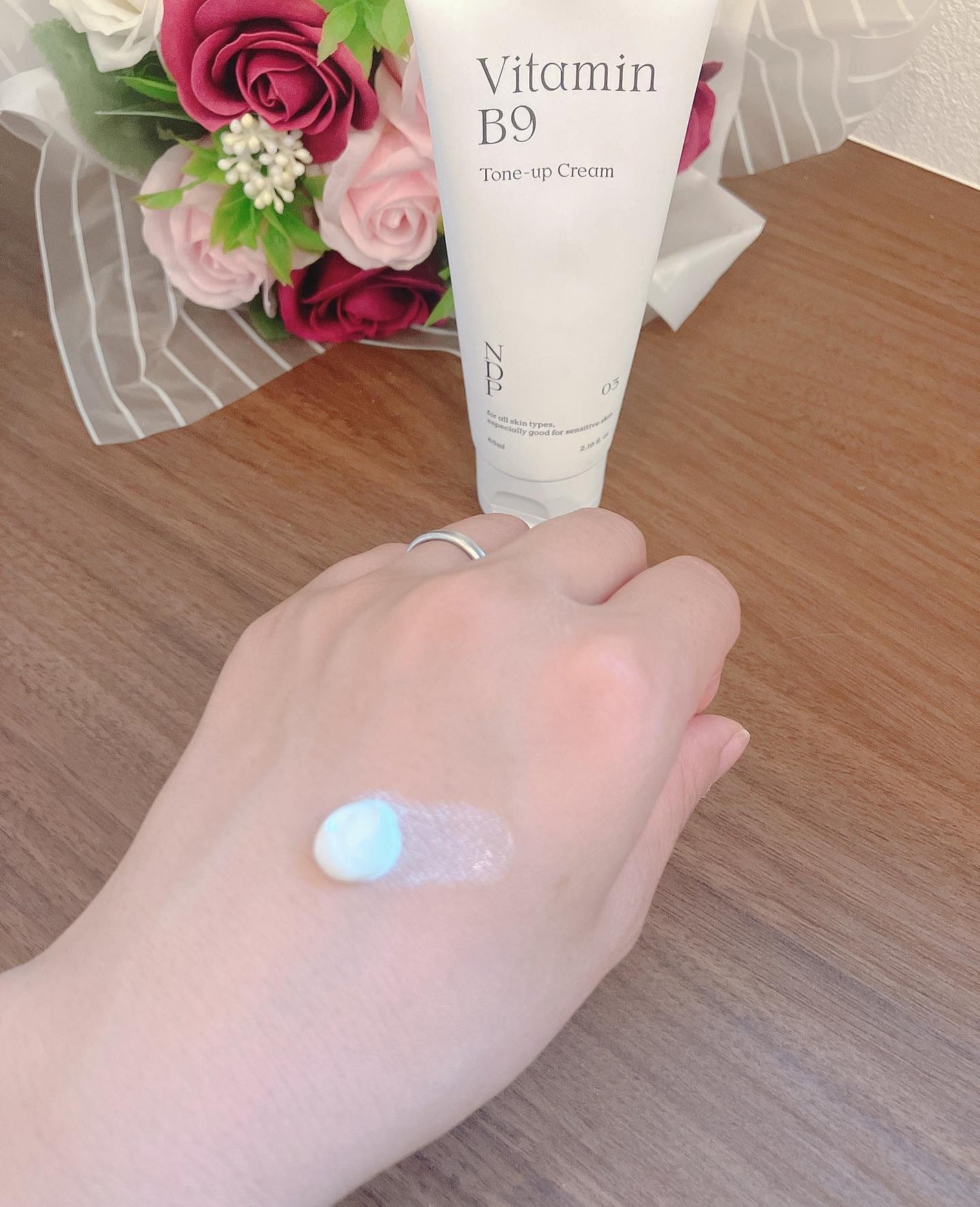 ビタミンB9トーンアップクリーム/NATURAL DERMA PROJECT/化粧下地を使ったクチコミ(2枚目)