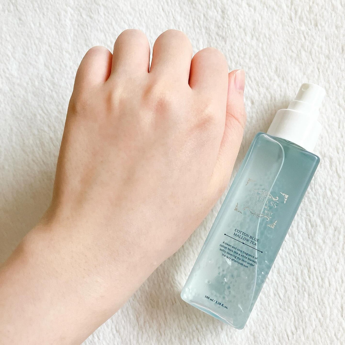 パヒュームヘア&ボディミスト コットンブルーメロウティー/TEABLESS/ヘアミストを使ったクチコミ(9枚目)