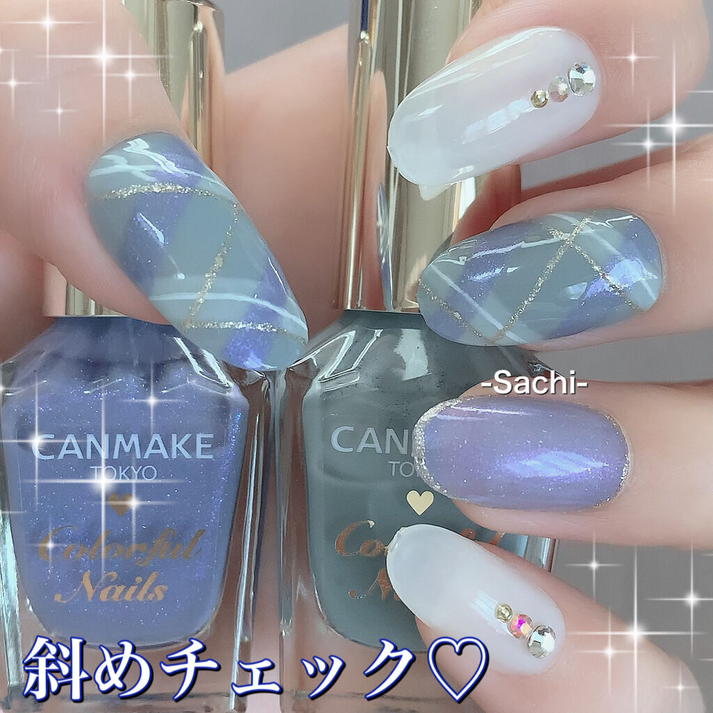 #セルフネイル,#冬ネイル,#チェックネイル,#プチプラネイルのネイルデザイン