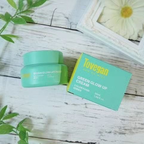 カラーフードシリーズグリーングロウアップクリーム/Tovegan/フェイスクリームを使ったクチコミ(3枚目)