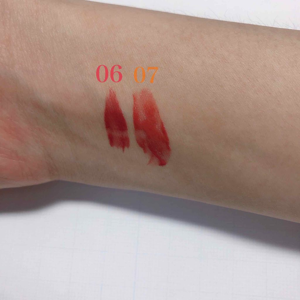 ジューシーラスティングティント/rom&nd/リップティントを使ったクチコミ（2枚目）