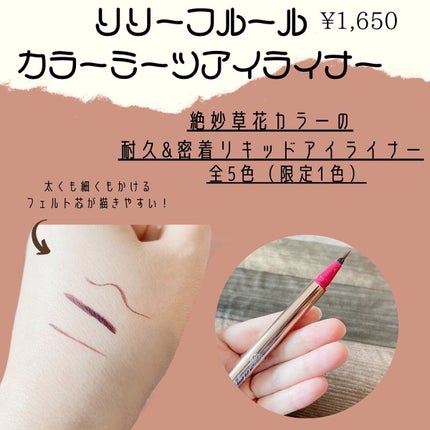 カラーミーツ アイライナー/リリーフルール/リキッドアイライナーを使ったクチコミ(1枚目)