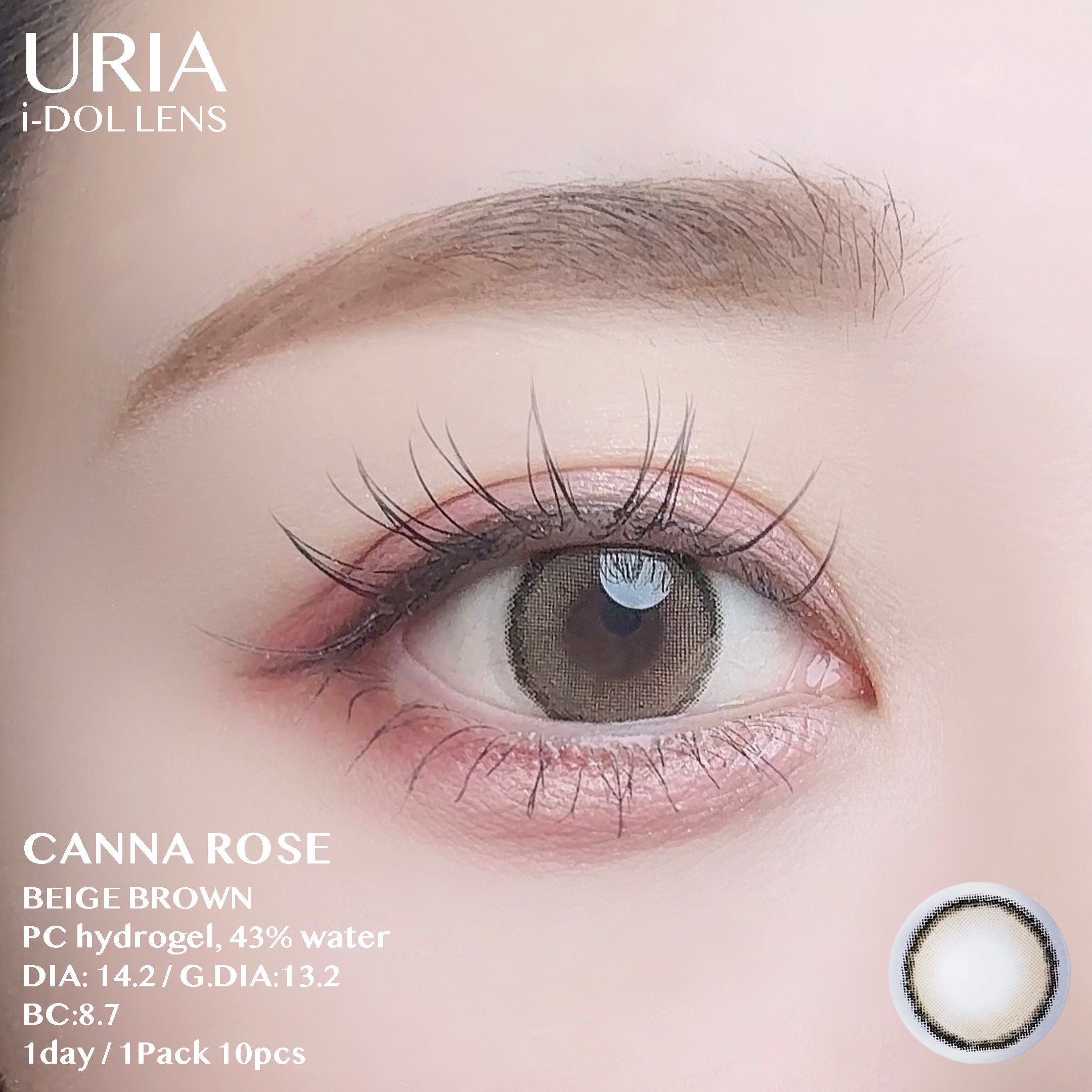 CANNA ROZE 1DAY/URIA/ワンデー（１DAY）カラコンを使ったクチコミ（3枚目）
