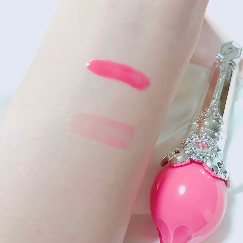 フォーエヴァージューシー オイルルージュ シアー 03 camu camu smoothie/JILL STUART/口紅を使ったクチコミ（2枚目）