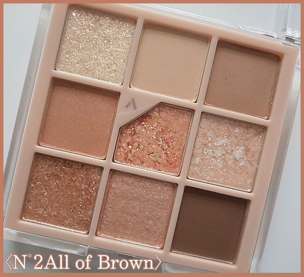 グリッターペディアアイパレット N°2オールオブブラウン/unleashia/アイシャドウパレットを使ったクチコミ（1枚目）
