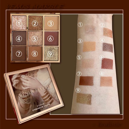 VenusMarble 9色アイシャドウパレット/Venus Marble/アイシャドウパレットを使ったクチコミ(2枚目)