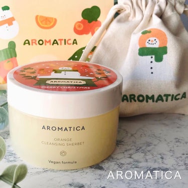 オレンジクレンジングシャーベット/AROMATICA/クレンジングバームを使ったクチコミ（1枚目）