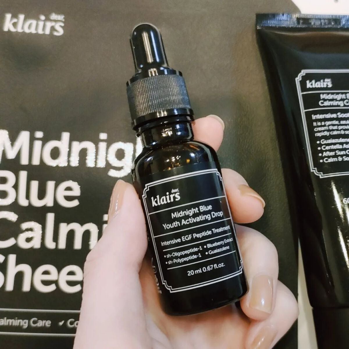 ミッドナイトブルーユースアクティベーティングドロップ(20ml)/Klairs/美容液を使ったクチコミ(4枚目)