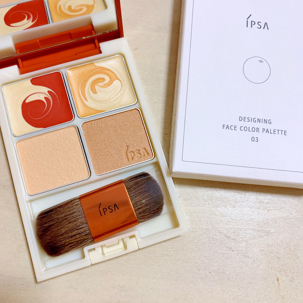 デザイニング フェイスカラーパレット 03 マーマレードバター（限定）/IPSA/プレストパウダーを使ったクチコミ（3枚目）