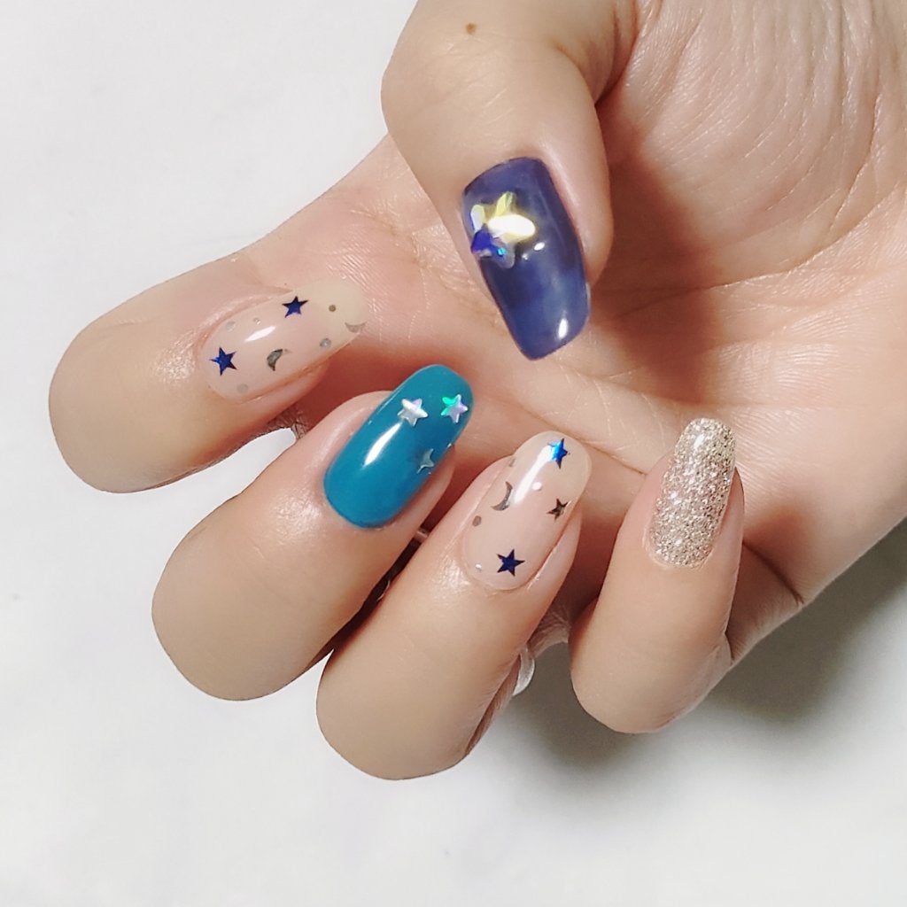 セミキュアジェルネイル(ハンド)/ohora/ネイルシールを使ったクチコミ(4枚目)