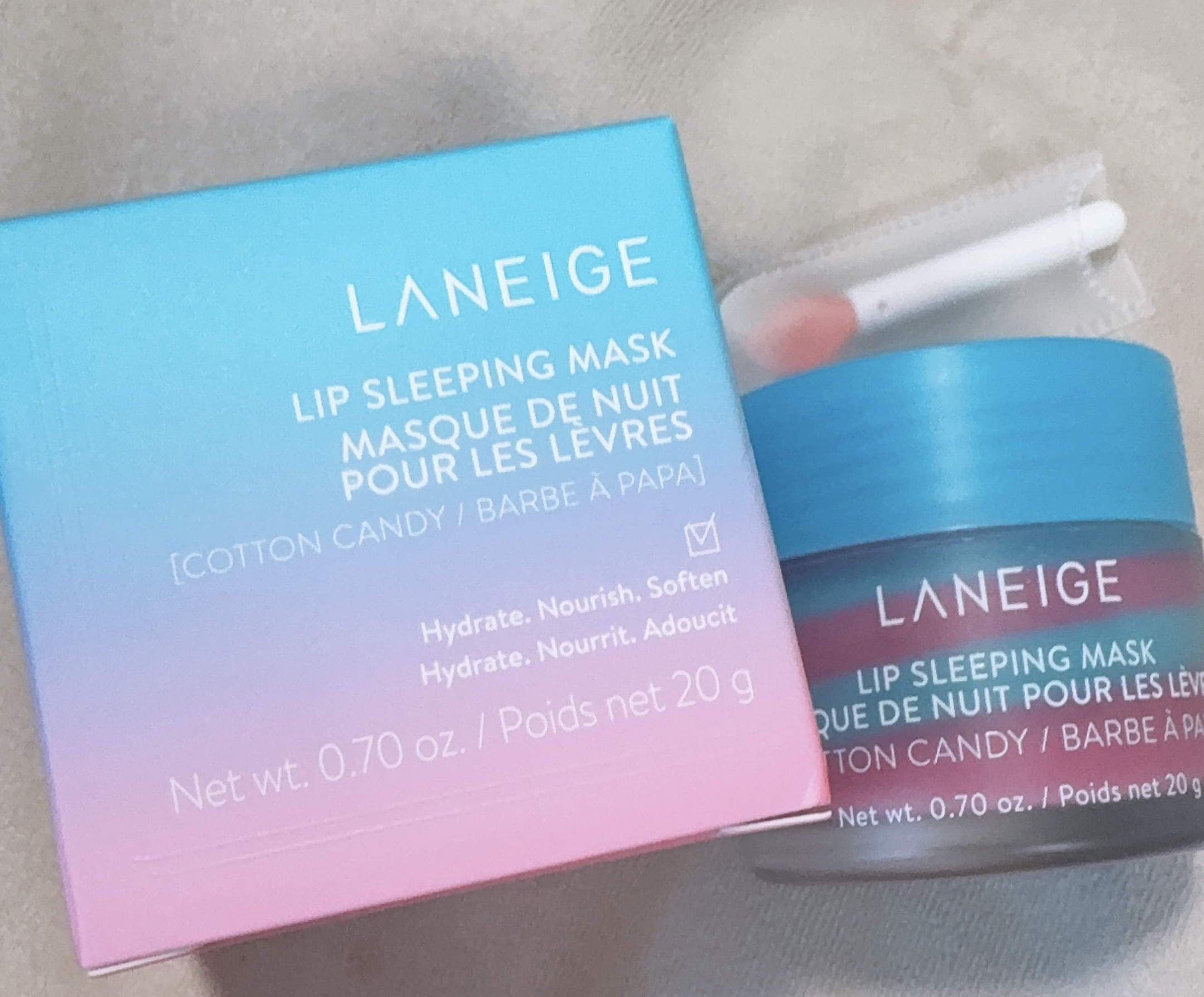 リップスリーピングマスク コットンキャンディ/LANEIGE/リップマスクを使ったクチコミ（1枚目）