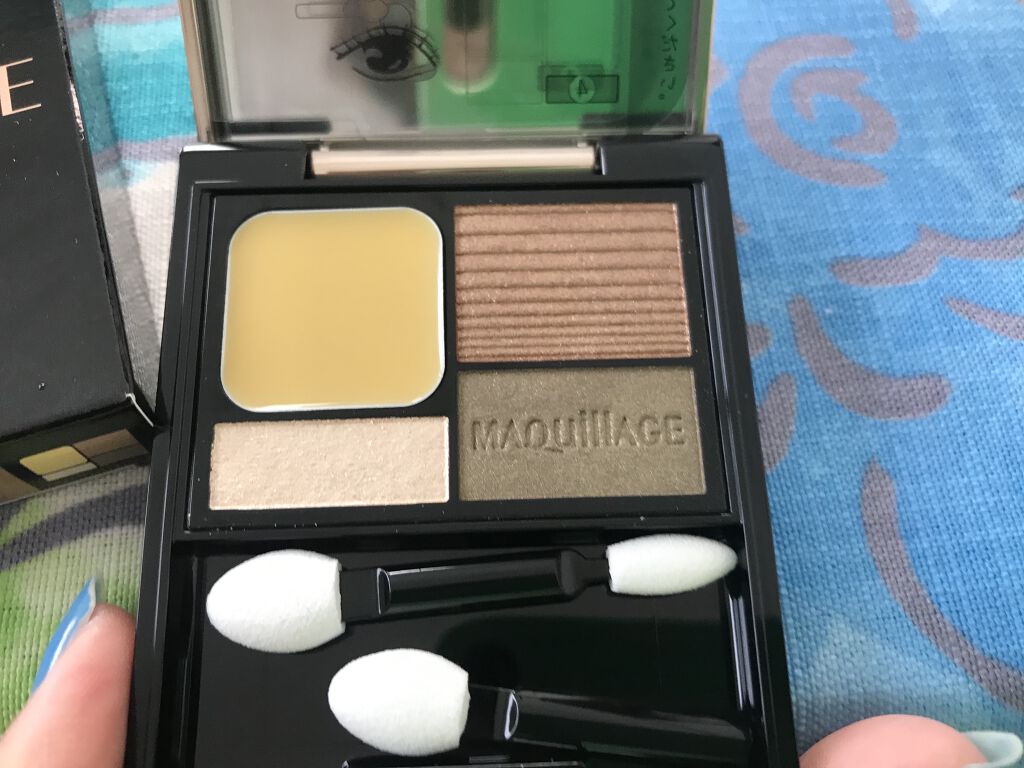 ドラマティックスタイリングアイズD GR714 ピスタチオショコラ/マキアージュ/アイシャドウパレットを使ったクチコミ（1枚目）