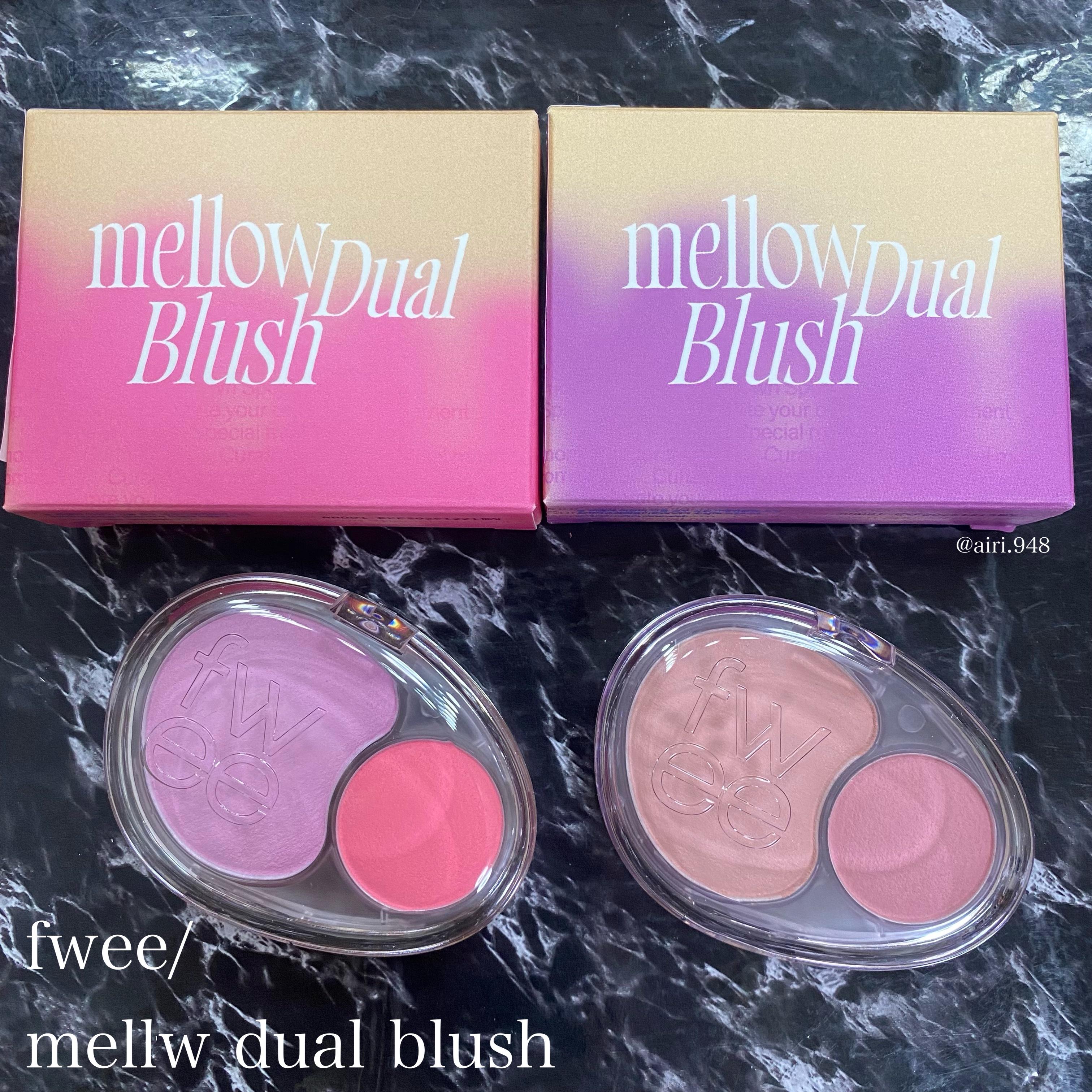 デュアルチークメロウ/fwee/ジェル・クリームチークを使ったクチコミ（1枚目）