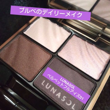 ベルベットフルアイズ 01 Deep Bordeaux Velvet/LUNASOL/アイシャドウパレットの画像