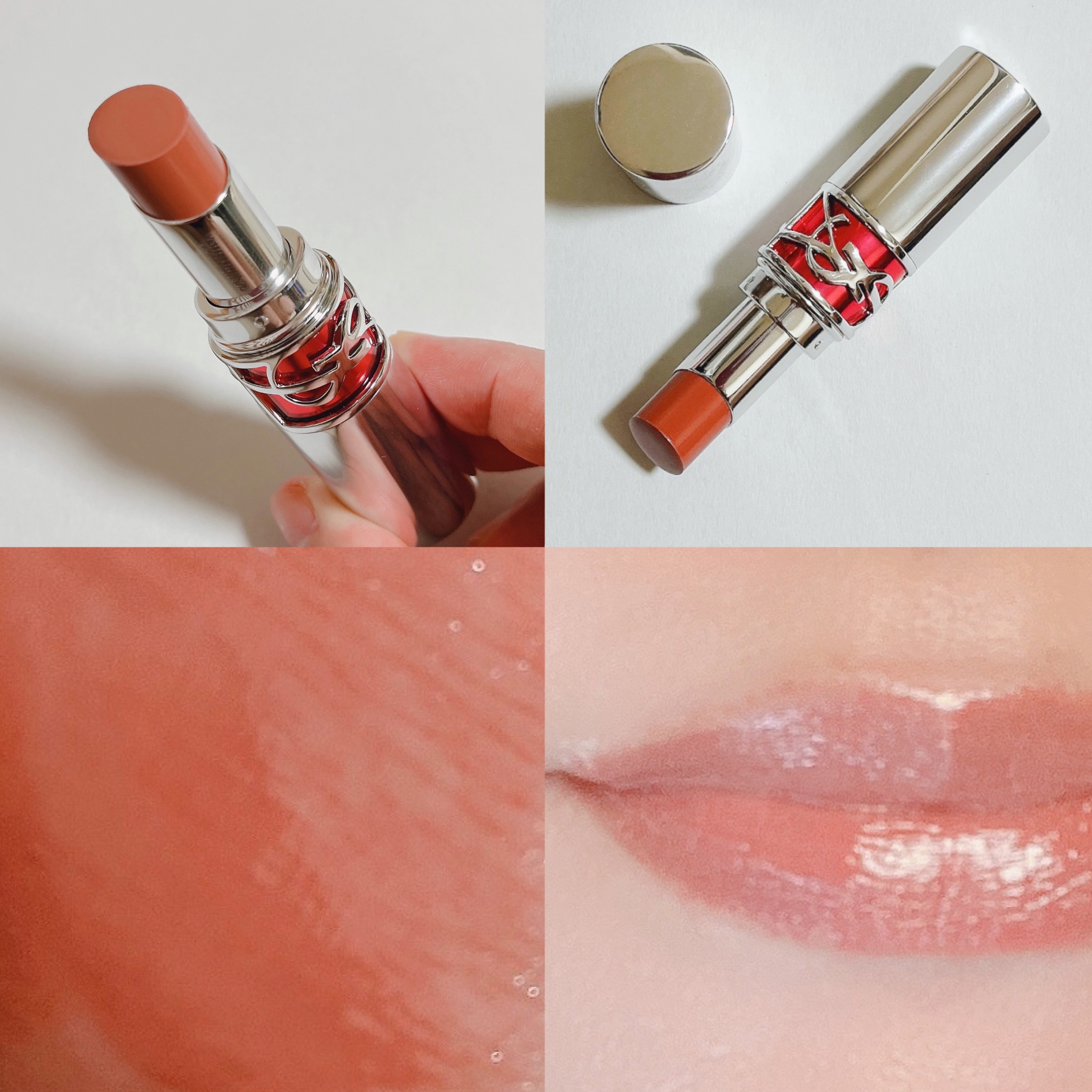 YSL ラブシャイン キャンディグレーズ No.15 ショーケーシング ヌード/YVES SAINT LAURENT BEAUTE/口紅を使ったクチコミ（3枚目）