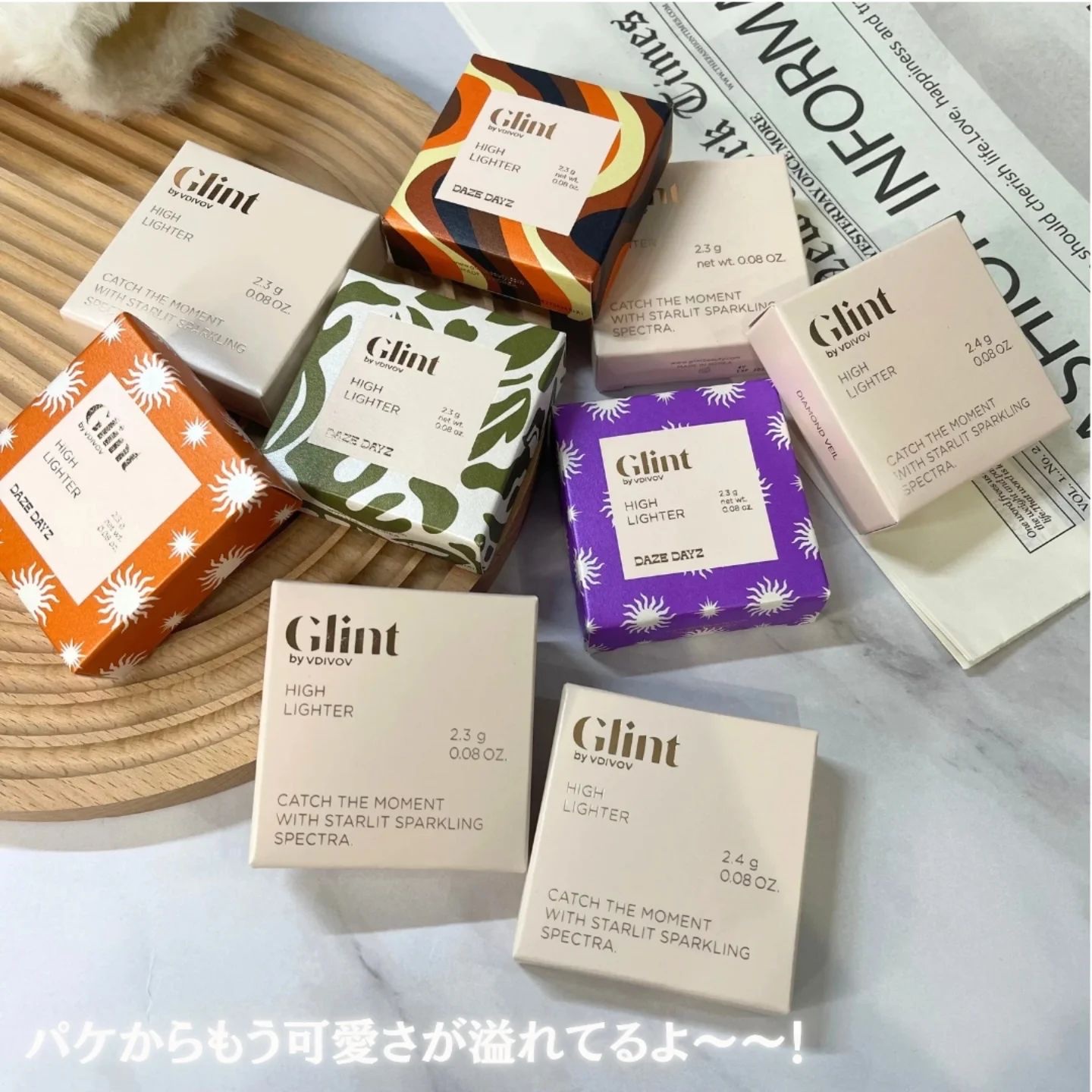 マーブルベイクドハイライター/Glint/パウダーハイライトを使ったクチコミ（2枚目）