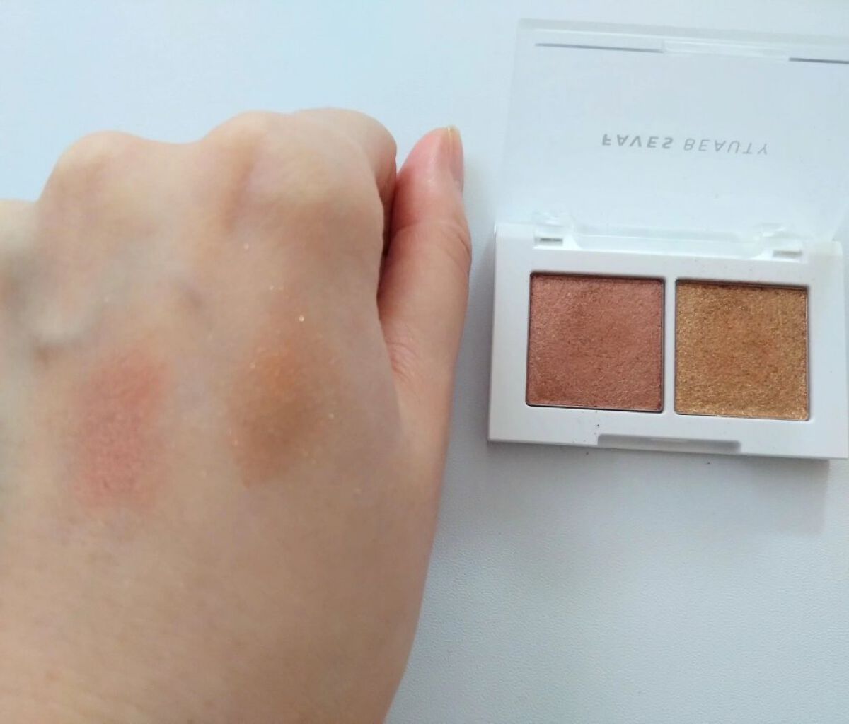 マイカラー デュオシャドウ ウォームムード（イエベ向けブラウン）/FAVES BEAUTY/アイシャドウパレットを使ったクチコミ（3枚目）