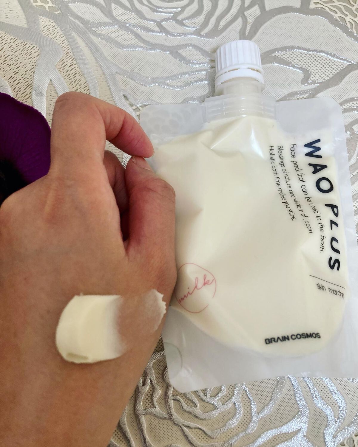skinmarche WAOPLUS プラントベースミルクブースターマスク/ブレーンコスモス/洗い流すパック・マスクを使ったクチコミ（1枚目）