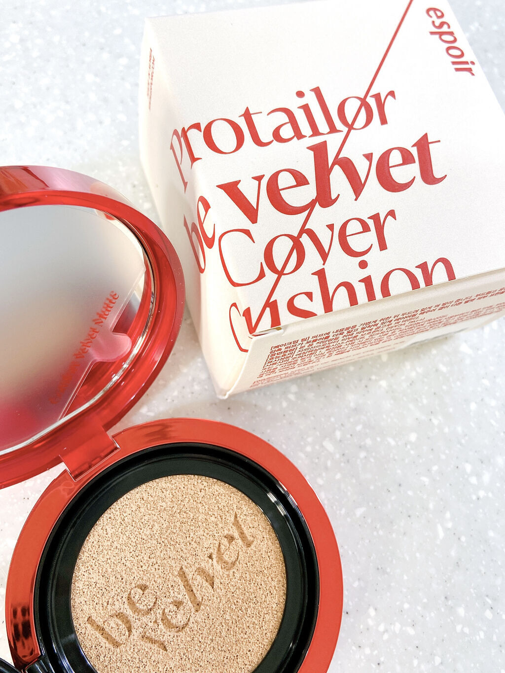 プロテーラービーベルベットカバークッション/espoir/クッションファンデーションを使ったクチコミ（1枚目）