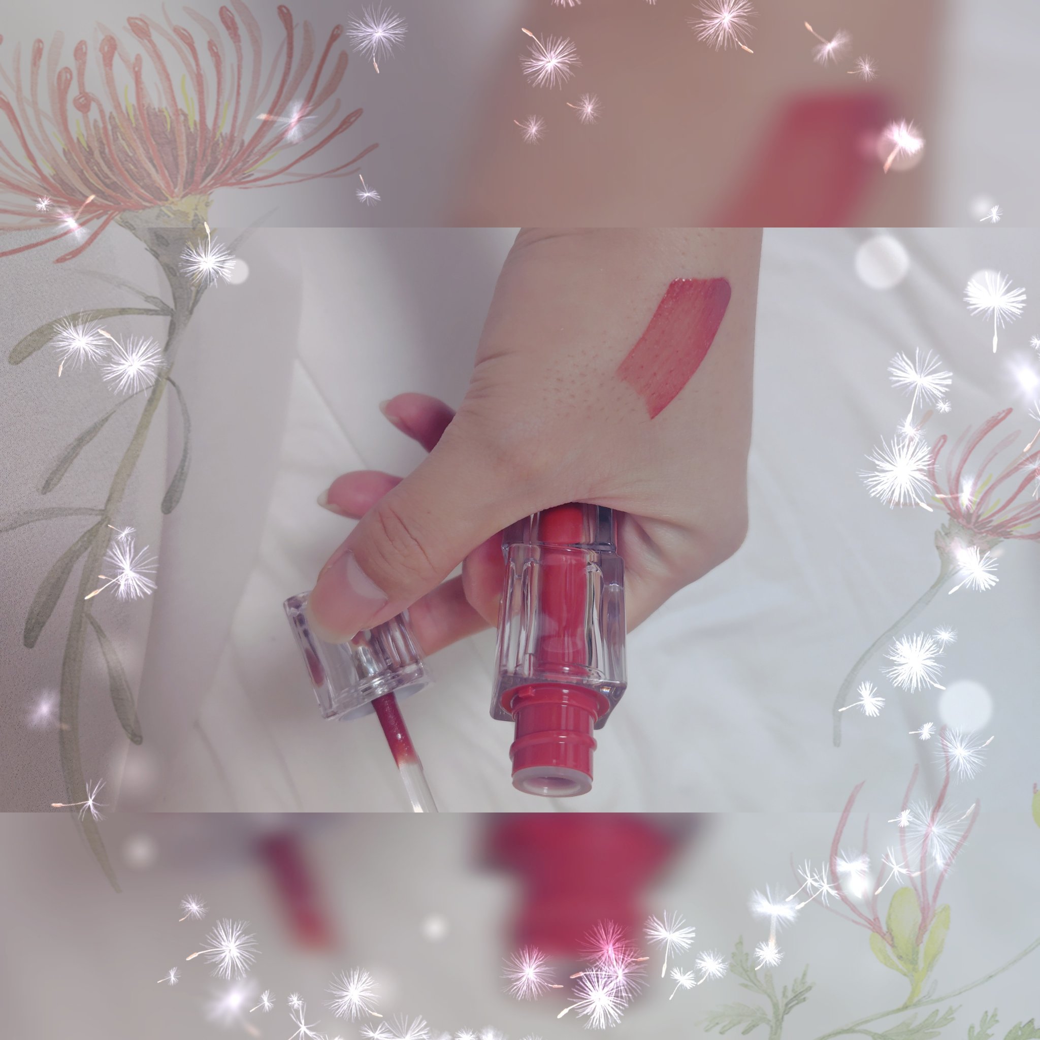 ウォーターリズムグロウティント 08 サマーパンプキン/TIRTIR(ティルティル)/リップティントを使ったクチコミ（2枚目）