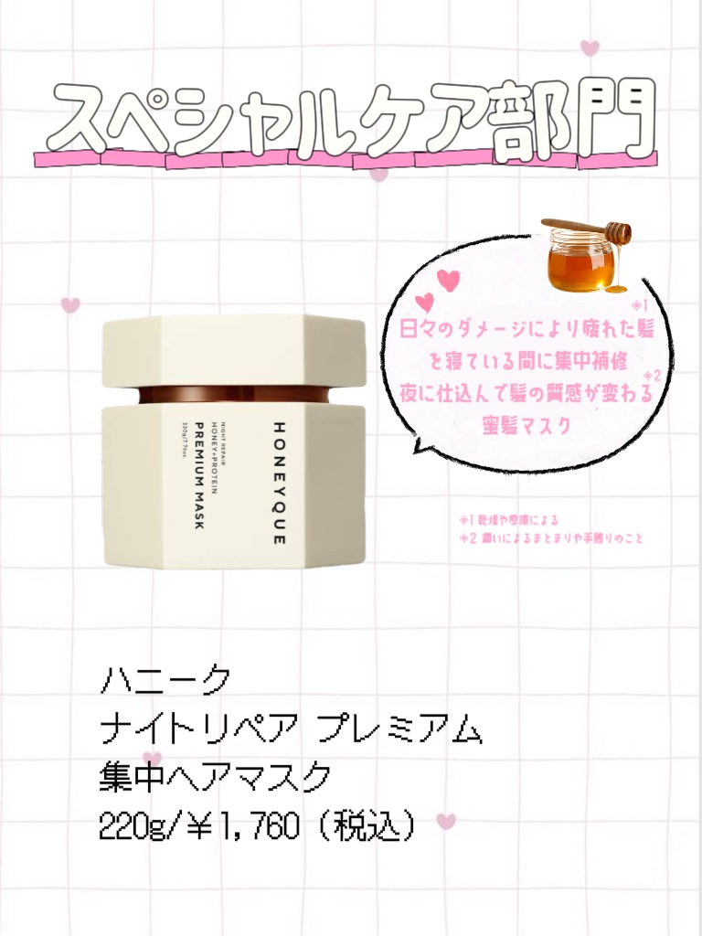 ナイトリペア プレミアム 集中ヘアマスク/ハニーク/ヘアマスク・ヘアパックを使ったクチコミ（3枚目）