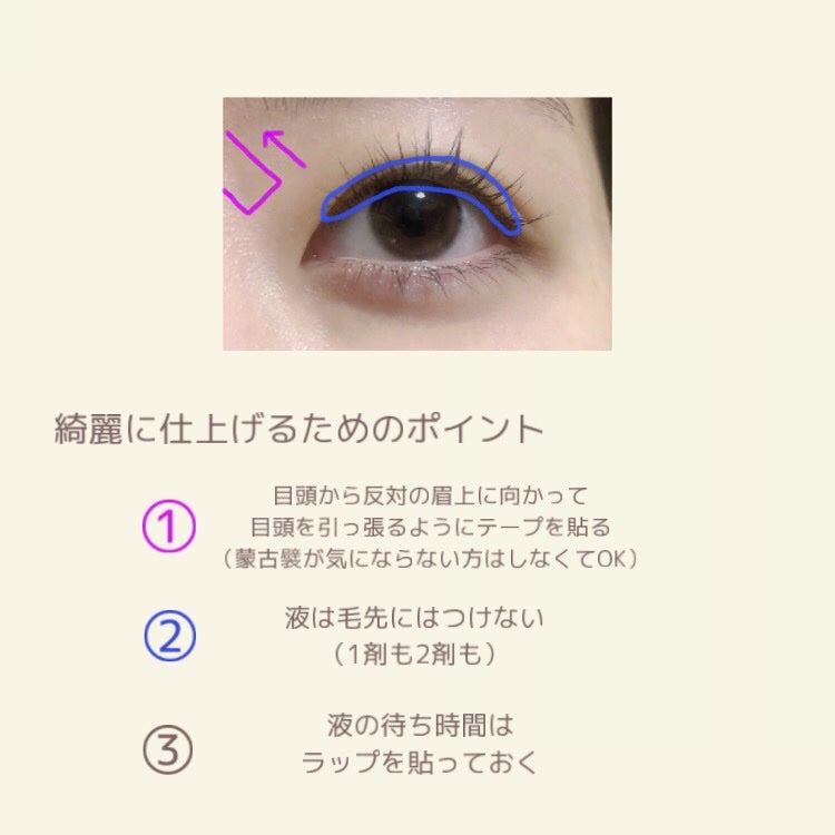 EYE2IN 低刺激 セルフプロ用 まつげパーマ 3種 セット/Qoo10/その他キットセットを使ったクチコミ(3枚目)