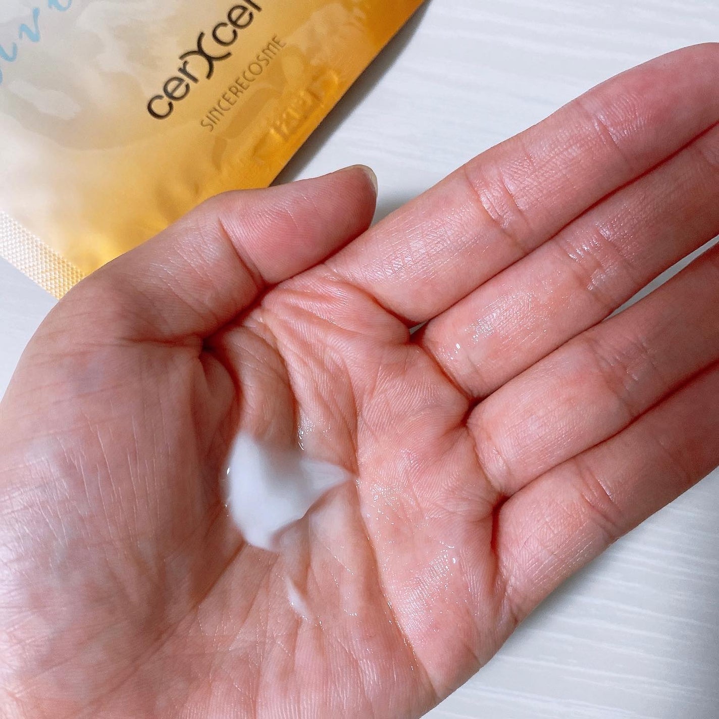 ディープモイスチャー マスク (ケアクリーム付き)/cerXcer/シートマスク・パックを使ったクチコミ(4枚目)