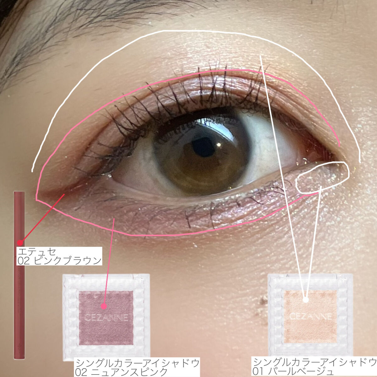 シングルカラーアイシャドウ/CEZANNE/単色アイシャドウを使ったクチコミ（2枚目）