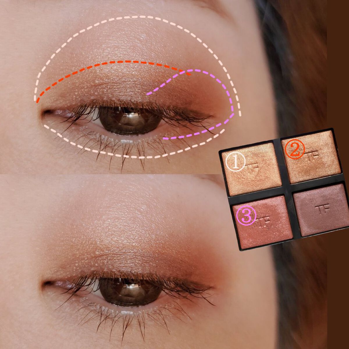 アイ カラー クォード/TOM FORD BEAUTY/アイシャドウパレットを使ったクチコミ（3枚目）