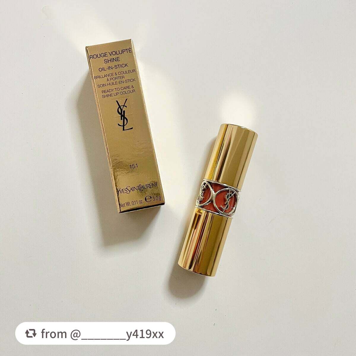 ルージュ ヴォリュプテ シャイン/YVES SAINT LAURENT BEAUTE/口紅を使ったクチコミ(2枚目)