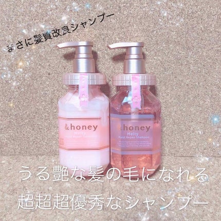 &honey Melty モイストリペア シャンプー1.0/モイストリペア ヘアトリートメント2.0/&honey/市販シャンプーを使ったクチコミ(1枚目)