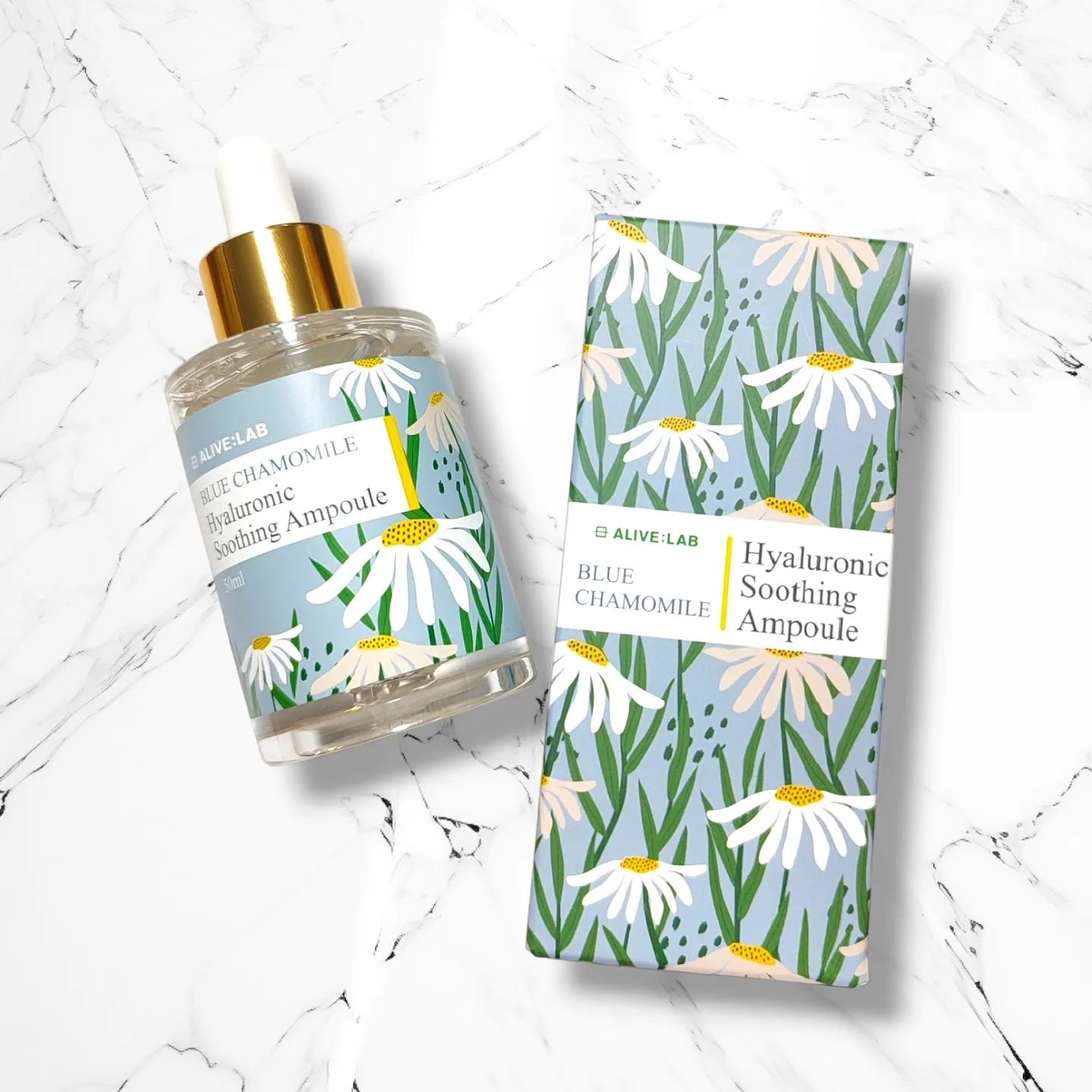 ブルーカモミールヒアルロニックスージングアンプル / Alive:Lab