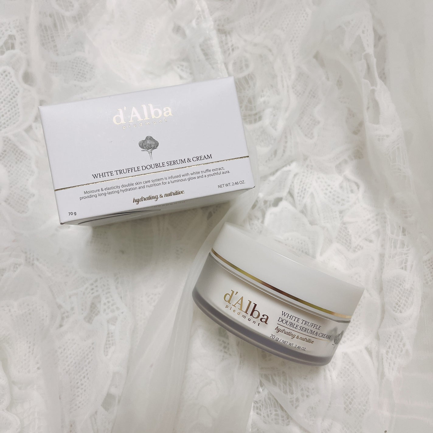 ホワイトトリュフダブルセラムアンドクリーム/ダルバ/フェイスクリームを使ったクチコミ(4枚目)