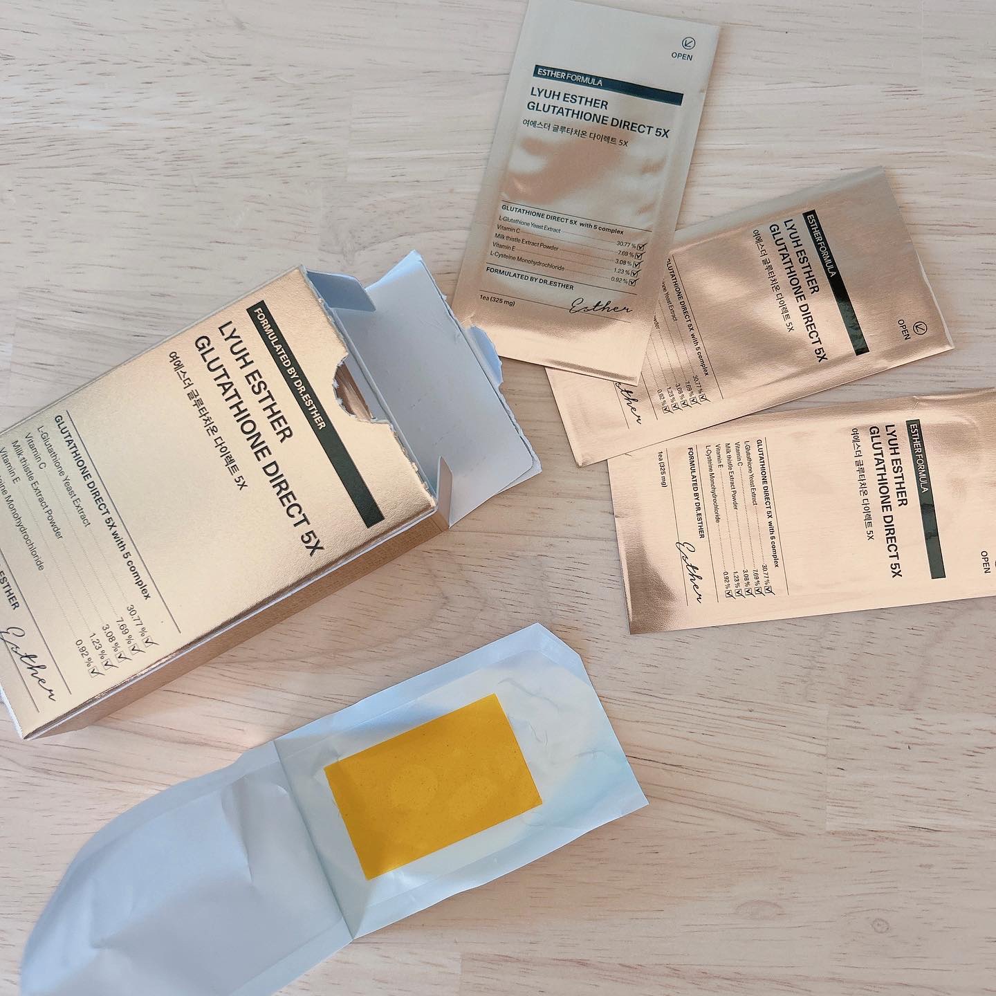 ヨエスターグルタチオンダイレクト５X/ESTHER FORMULA/美容サプリメントを使ったクチコミ（2枚目）