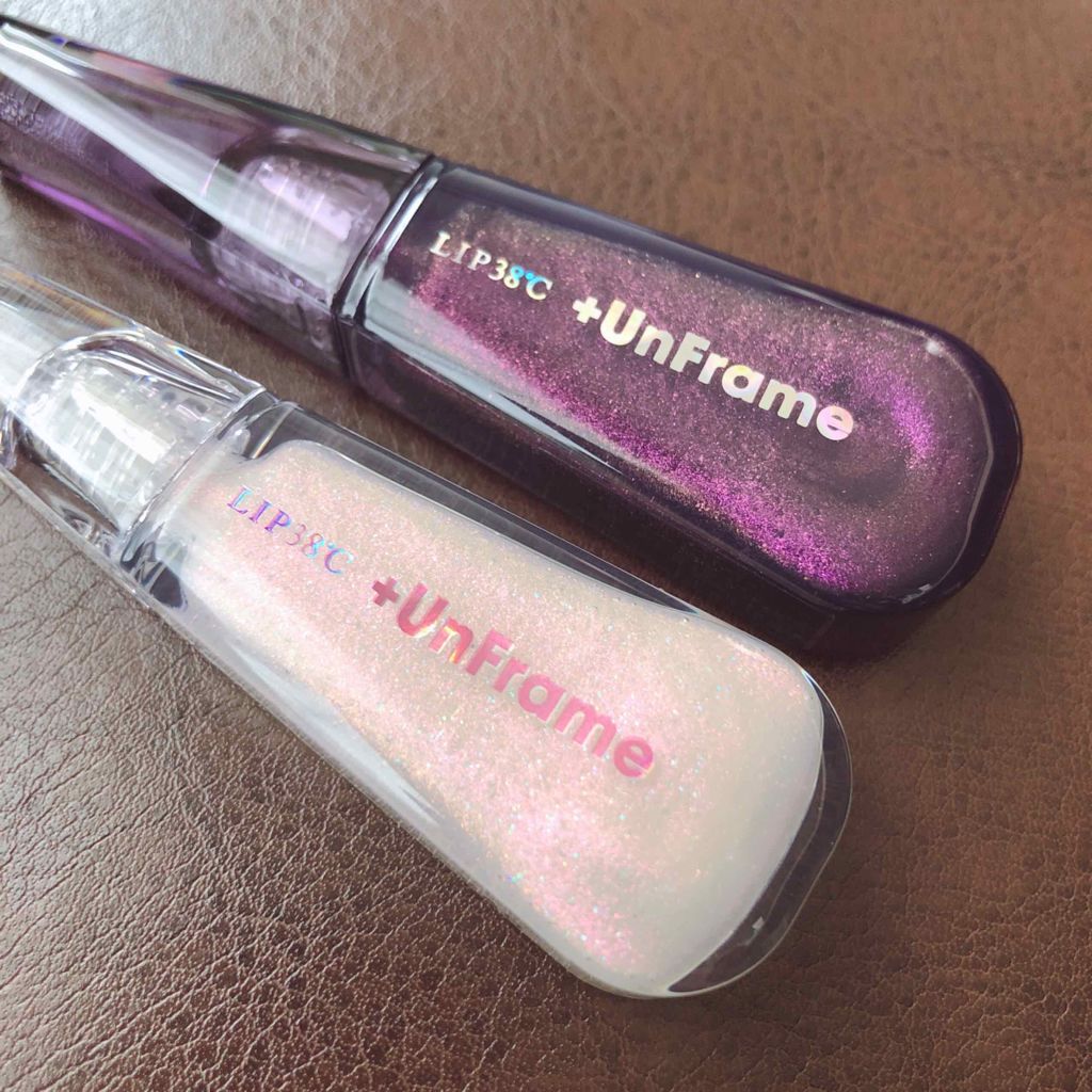 LIP38℃ +UnFrame<ホログラフィック>/UZU BY FLOWFUSHI/リップグロスを使ったクチコミ(3枚目)