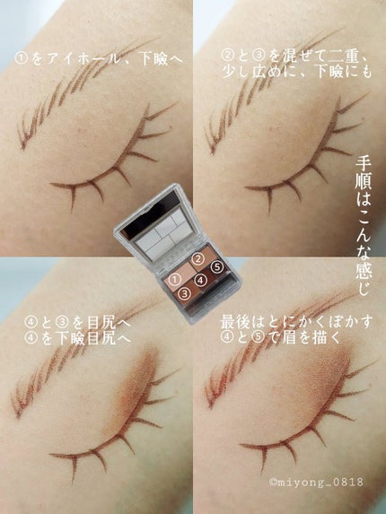 パーフェクトマルチアイズ/キャンメイク/アイシャドウパレットを使ったクチコミ(4枚目)