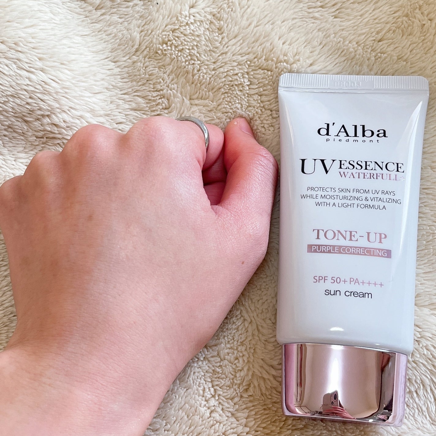 ダルバ ウォータフル トーンアップ サンクリーム(パープル)/ダルバ/日焼け止めクリームを使ったクチコミ(3枚目)