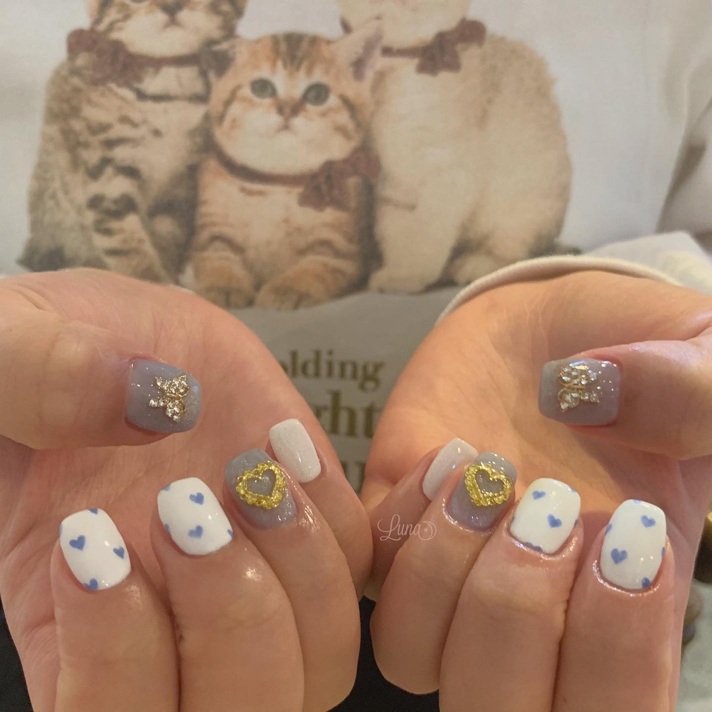 Iuna. Mizuki on LIPS 「.お持ち込みデザイン参考に💙#nail#nailstagram..」(1枚目)