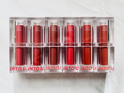 フェザーマットリップスティック/INTO U/口紅を使ったクチコミ(1枚目)