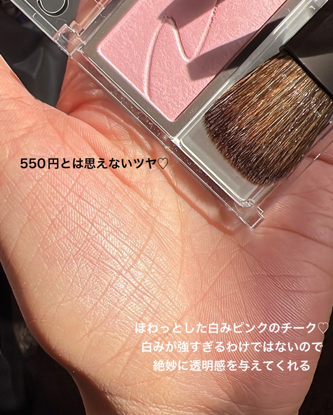 チークブラッシュ/CEZANNE/パウダーチークを使ったクチコミ(3枚目)